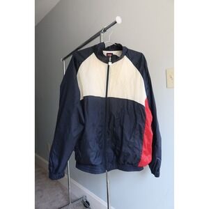 Vintage Wilson Windbreaker Jacket Men's XL Full Zip Colorblock Tennis Golf Retro